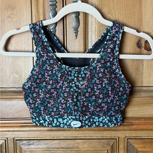 Nike Dri-FIT Black Floral Sports Bra